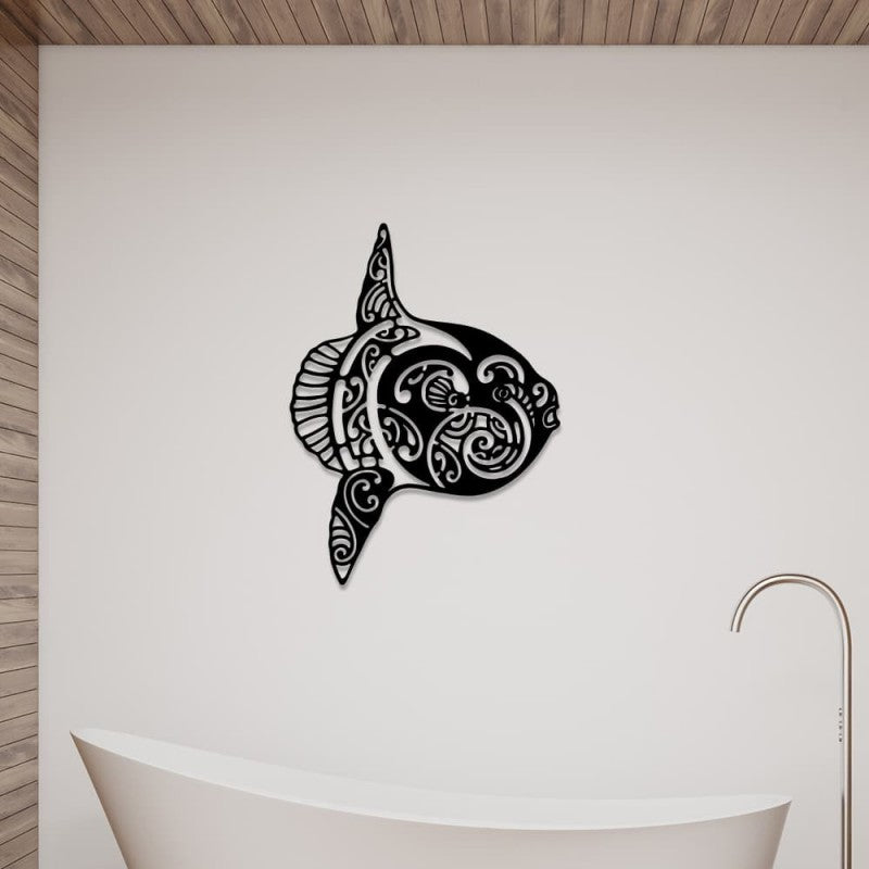 Décoration murale en métal - POISSON LUNE MOLA MOLA (sur commande)