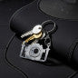 Porte clé inox brossé appareil photo
